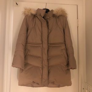 Hooded Faux-Fur-Trim Down Winter coat💛